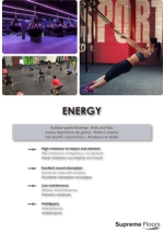 Suelos de goma para gimnasios Energy - losetas y rollos