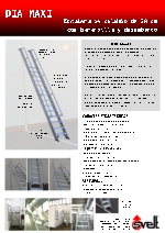 Escalera de peldao de 20 cm con barandilla y desembarco, Dia Maxi