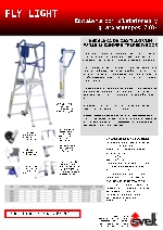Escalera con plataforma y guardacuerpos 360, Fly Light