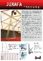 Escalera extra larga de 3 tramos con plataforma, Jirafa