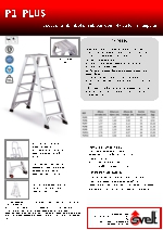 Escalera de doble subida con plataforma amplia, P1 Plus