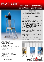 Escalera con plataforma, barandillas y guardacuerpo, Palco Light