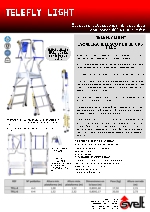 Escalera telescpica de castillo con barandillas y ruedas, Telefly Light