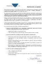 Poltica de Calidad Industrias ITTE