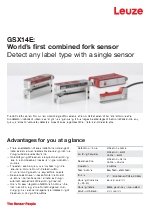 Serie GSX 14E - El primer sensor de horquilla combinado del mundo