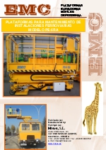 Plataformas para mantenimiento de instalaciones ferrorivias EMC PE-5RA