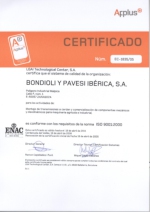 Certificado ISO 9001 - 2000