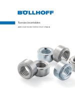 Tuercas insertables para crear roscas resistentes en chapas