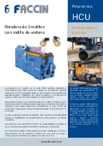 Roladora de 2 rodillos con rodillo de uretano FACCIN Modelo HCU