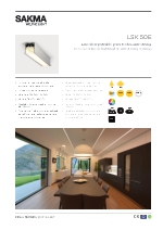 Iluminacin lineal empotrable para cartn yeso y otras superficies LSK 50E