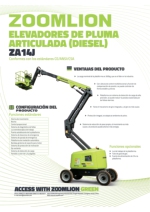 ZA14J - Elevadores de pluma articulada disel