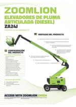 ZA24J - Elevadores de pluma articulada disel