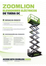 ZS0607DC / ZS0808DC / ZS0812DC / ZS1012DC / ZS1212DC / ZS1414DC - Gama de plataformas de tijera elctricas