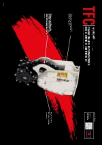 Cabezales rozadores hidrulicos de corte continuo en punta de retro - serie TFC