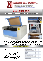 Grabadora cortadora laser de CO2 100W NAV LASER 2513