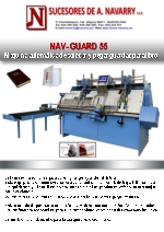 Mquina automtica de colocar y pegar guardas para libro NAV GUARD 55