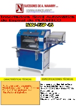 Insertadora semiautomtica de espiral de plstico NAV ESP 45