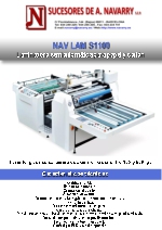 Laminadora semiautomtica de 1100 mm para papel y cartn NAV LAM S1100