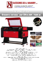 Grabadora cortadora laser de CO2 80W NAV LASER 7050