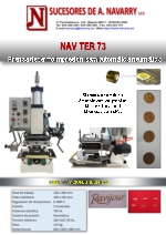 Prensa de termoimpresin semiautomtica neumtica NAV TER 73