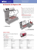 Estacin de higiene para el lavado de manos y la limpieza de calzado simultneo URK y URK W NIEROS