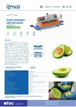 Peladora deshuesadora cortadora para aguacate AVOCAIR6 PND