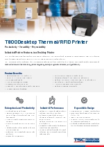 Impresora trmica de cdigos de barras - T800 / T800 RFID (EN)