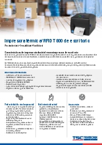 Impresora trmica de cdigos de barras - T800 / T800 RFID (ESP)