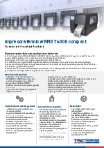 Impresora trmica de cdigos de barras - T4000 / T4000 RFID (ESP)