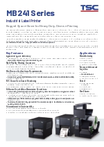 Impresora de etiquetas de cdigo de barras industrial - Serie MB241 (EN)