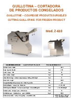Guillotina cortadora de bloques congelados Z-610