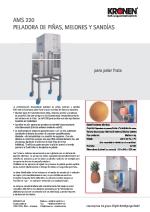 Peladora de pias, melones y sandas AMS220