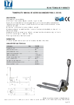 Transpaleta manual galvanizada para 2.000 kg