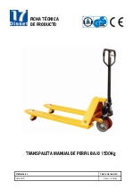 Transpaleta manual de perfil bajo para 1.500 kg