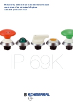 Pulsadores, selectores e indicadores luminosos conformes a las normas de higiene, gama de productos N 09