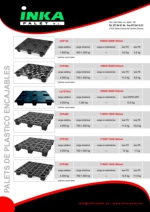 Pallets Of plastico encajables 1000 x1200 mm