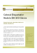 Cabezal Etiquetador Modelo EM 180 Clsico