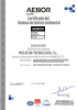 Certificado AENOR ISO 14001:2015 para la produccin de tubera y accesorios de Policloruro de Vinilo Orientado (PVC-O) para transporte de fludos a presin | Loeches