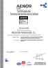 Certificado UNE-EN ISO 9001:2015 para la produccin de tubera y accesorios de Policloruro de Vinilo Orientado (PVC-O) para transporte de fludos a presin | Loeches