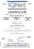 Certificado IQNet ISO 9001
