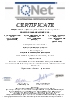 Certificado IQNet ISO 14001