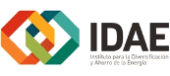 Logotipo de Instituto para La Diversificación y Ahorro de La Energía (IDAE)