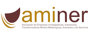 Logotipo de Asociación de Empresas Investigadoras, Extractoras, Transformadoras Minero-Metalúrgicas, Auxiliares y de Servicios (Aminer)