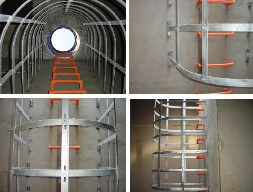 Fotografia de Jaula de seguridad para escaleras en espacios confinados