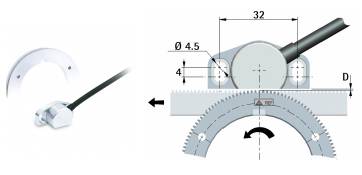 Foto de Transductores de posición lineal, o rotativo mediante engranajes