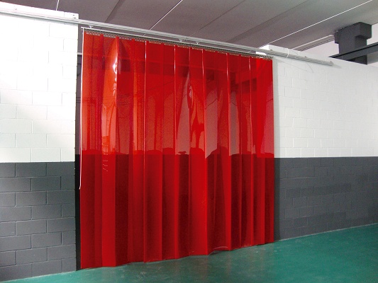 75m Lamas PVC rayas cortina 300x3mm B 1,00m x h2