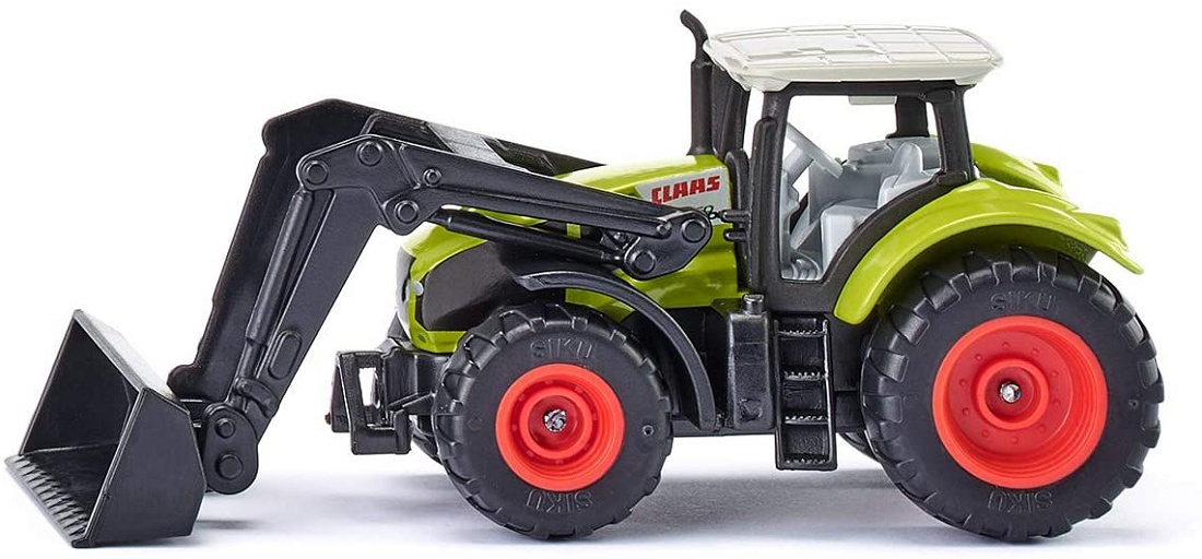 Foto de Tractor de juguete Claas Axion con Cargador Frontal a escala