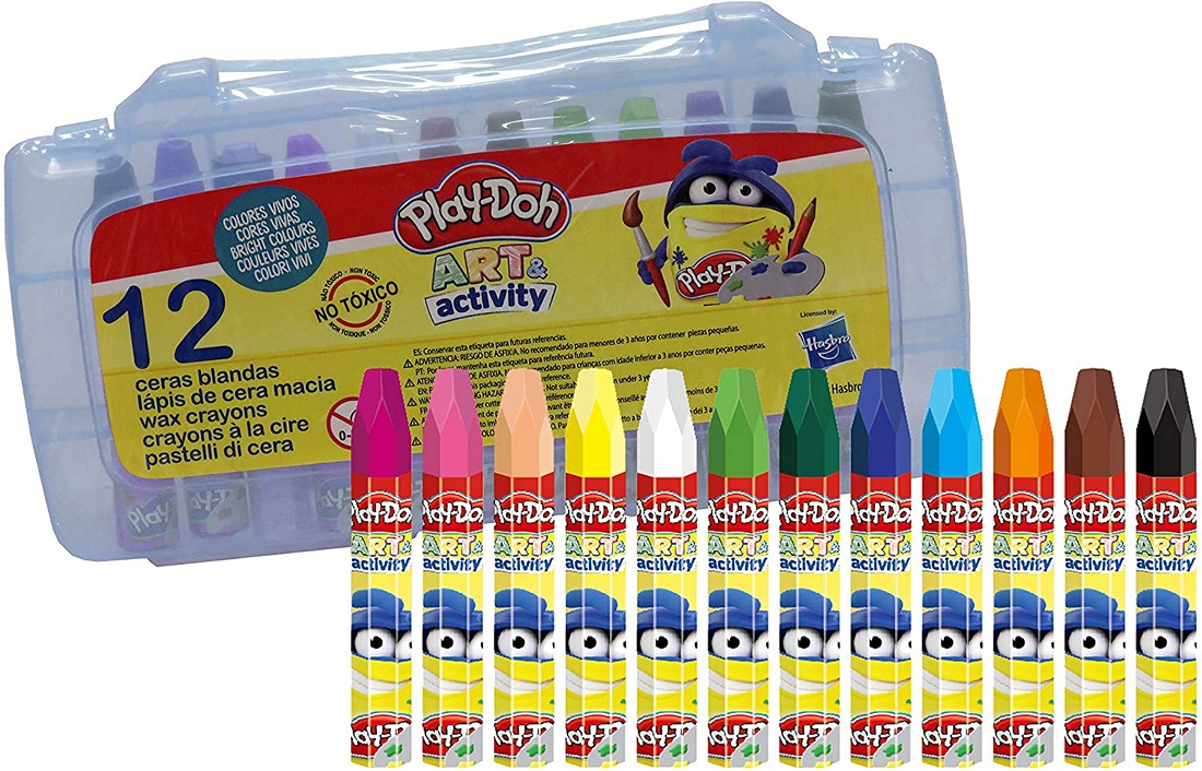 Ceras Blandas de 12 Colores Variados Para Niños Play Doh CYP Brands - Play  Doh - Juguetería - Ceras Blandas de 12 Colores Variados Para Niños