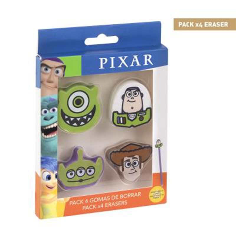 Foto de Goma de borrar pack x4 Pixar