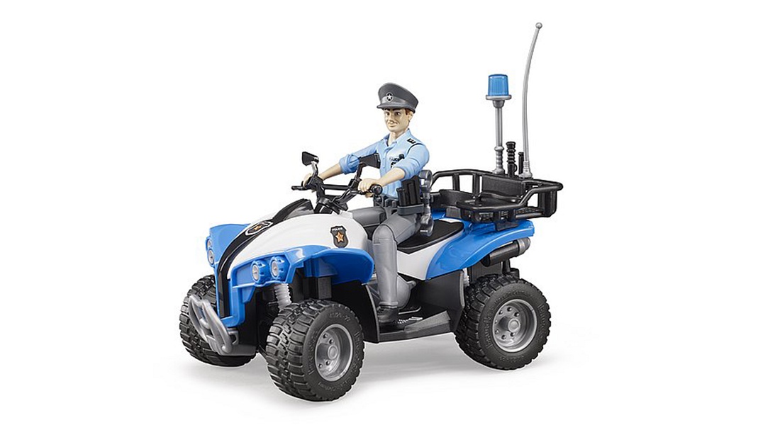 Foto de Quad policial con policía y equipamiento de juguete